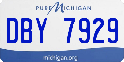 MI license plate DBY7929