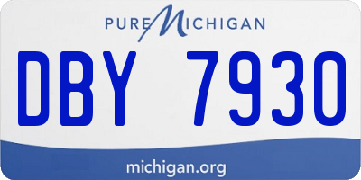 MI license plate DBY7930