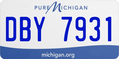 MI license plate DBY7931
