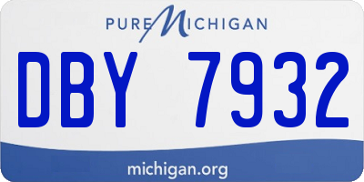 MI license plate DBY7932