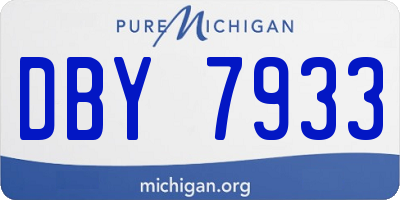MI license plate DBY7933