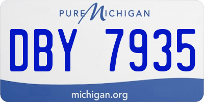 MI license plate DBY7935