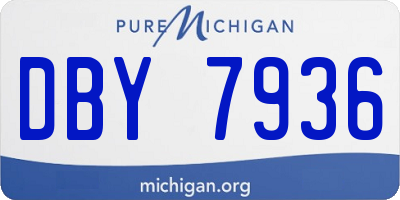 MI license plate DBY7936