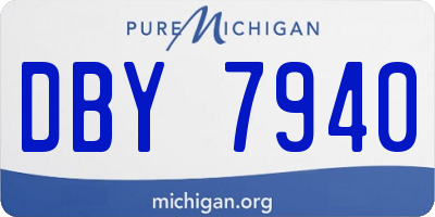MI license plate DBY7940