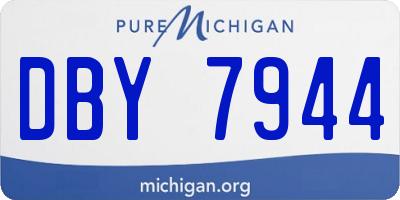 MI license plate DBY7944