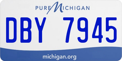 MI license plate DBY7945