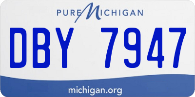MI license plate DBY7947