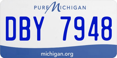 MI license plate DBY7948
