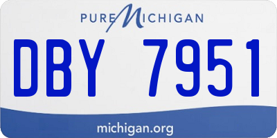 MI license plate DBY7951