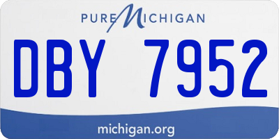 MI license plate DBY7952