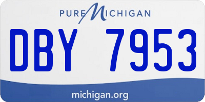MI license plate DBY7953