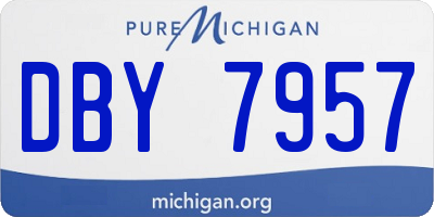 MI license plate DBY7957