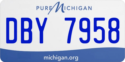 MI license plate DBY7958