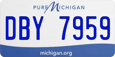MI license plate DBY7959