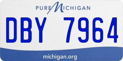 MI license plate DBY7964