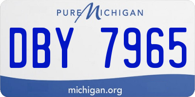 MI license plate DBY7965