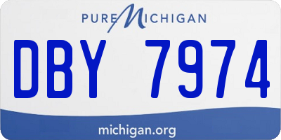 MI license plate DBY7974