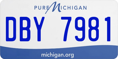 MI license plate DBY7981