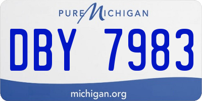 MI license plate DBY7983