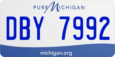 MI license plate DBY7992