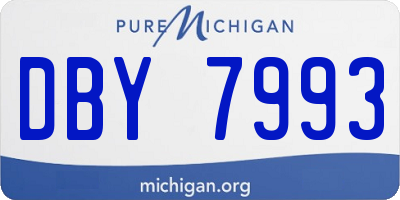 MI license plate DBY7993