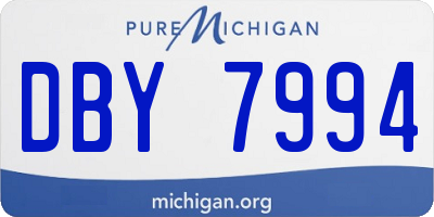 MI license plate DBY7994