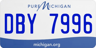MI license plate DBY7996