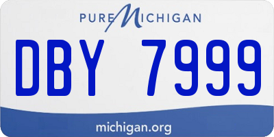 MI license plate DBY7999