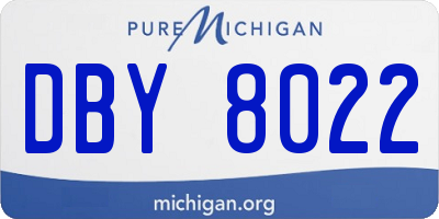 MI license plate DBY8022