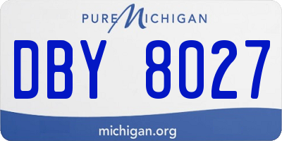 MI license plate DBY8027