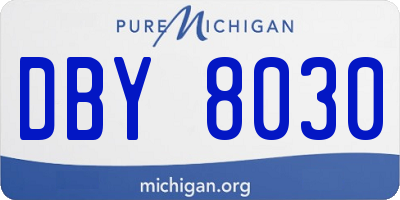 MI license plate DBY8030