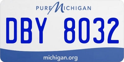 MI license plate DBY8032