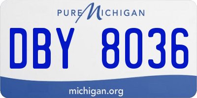MI license plate DBY8036