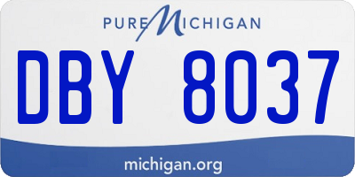 MI license plate DBY8037