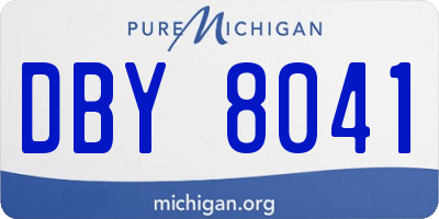 MI license plate DBY8041