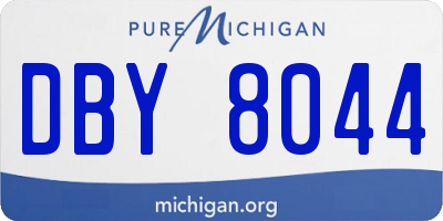 MI license plate DBY8044