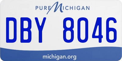 MI license plate DBY8046