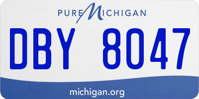 MI license plate DBY8047