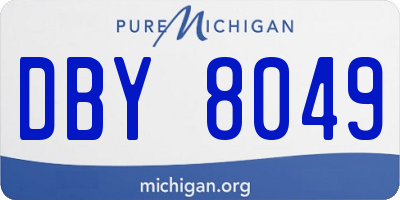MI license plate DBY8049