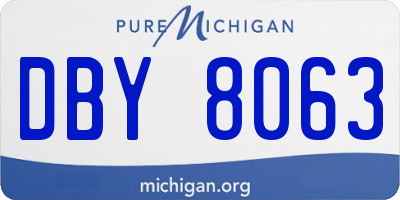 MI license plate DBY8063