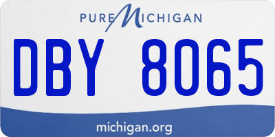 MI license plate DBY8065