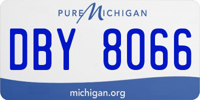 MI license plate DBY8066
