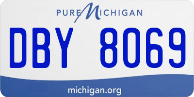 MI license plate DBY8069