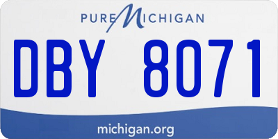 MI license plate DBY8071