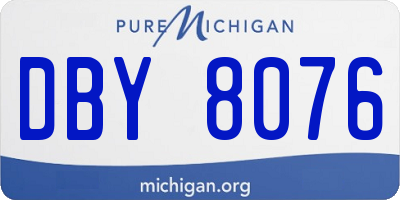 MI license plate DBY8076