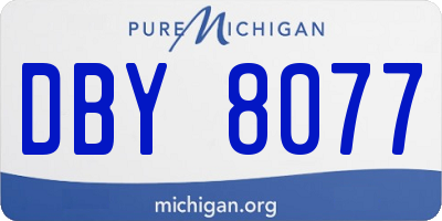 MI license plate DBY8077