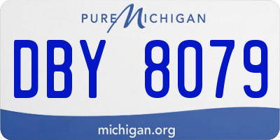 MI license plate DBY8079