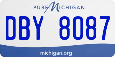 MI license plate DBY8087