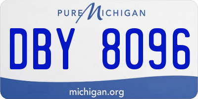 MI license plate DBY8096