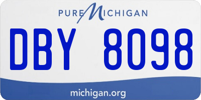 MI license plate DBY8098